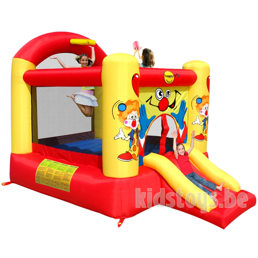 Knorrig Makkelijker maken Stout Happy Hop Clown Slide and Hoop Bouncer Large | Happybounce.be